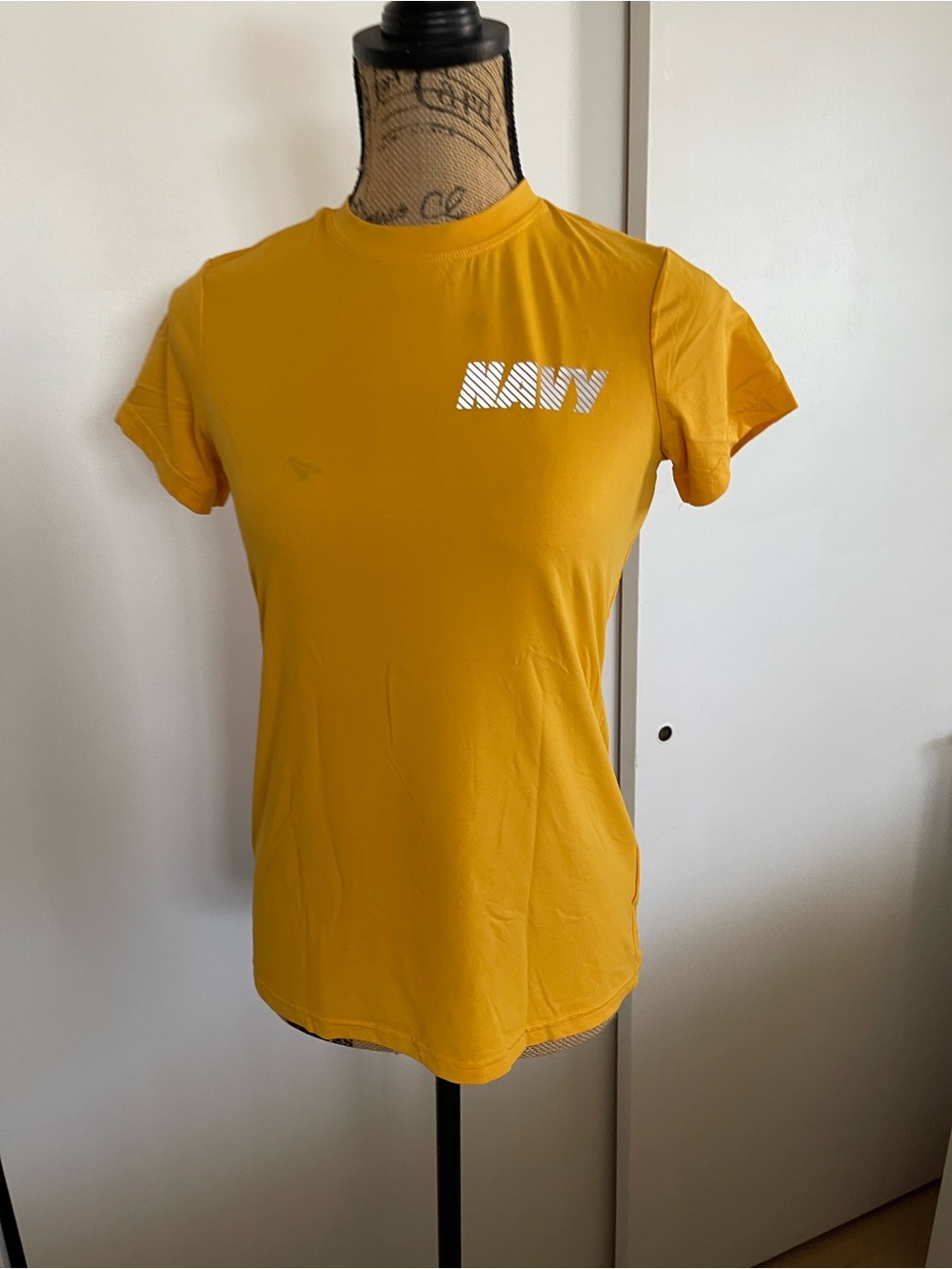 New Balance Yellow Graphic 'NAVY' Short Sleeve Tee